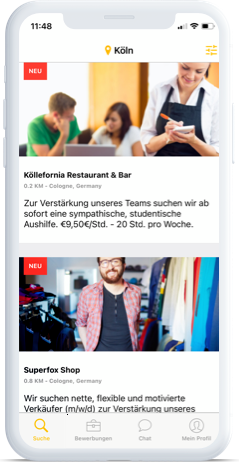 Jobfox auf iPhone